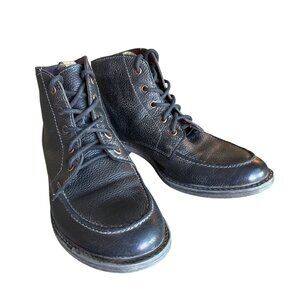 Roan Cass‎ BLACK BARCELONA Handmade Ankle Lace Up Boots Size 10 Bed Stu